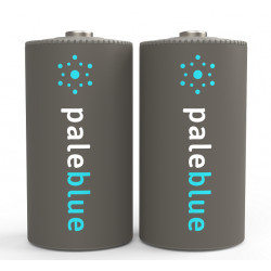 Pale Blue Li-Ion Rechargeable C Battery -akkuparisto, 2 kpl + latauskaapeli